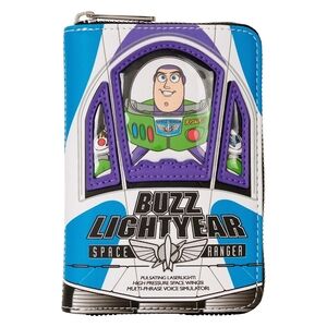 Loungefly Disney Pixar Toy Story Buzz Lightyear Blue and Purple Wallet NWT